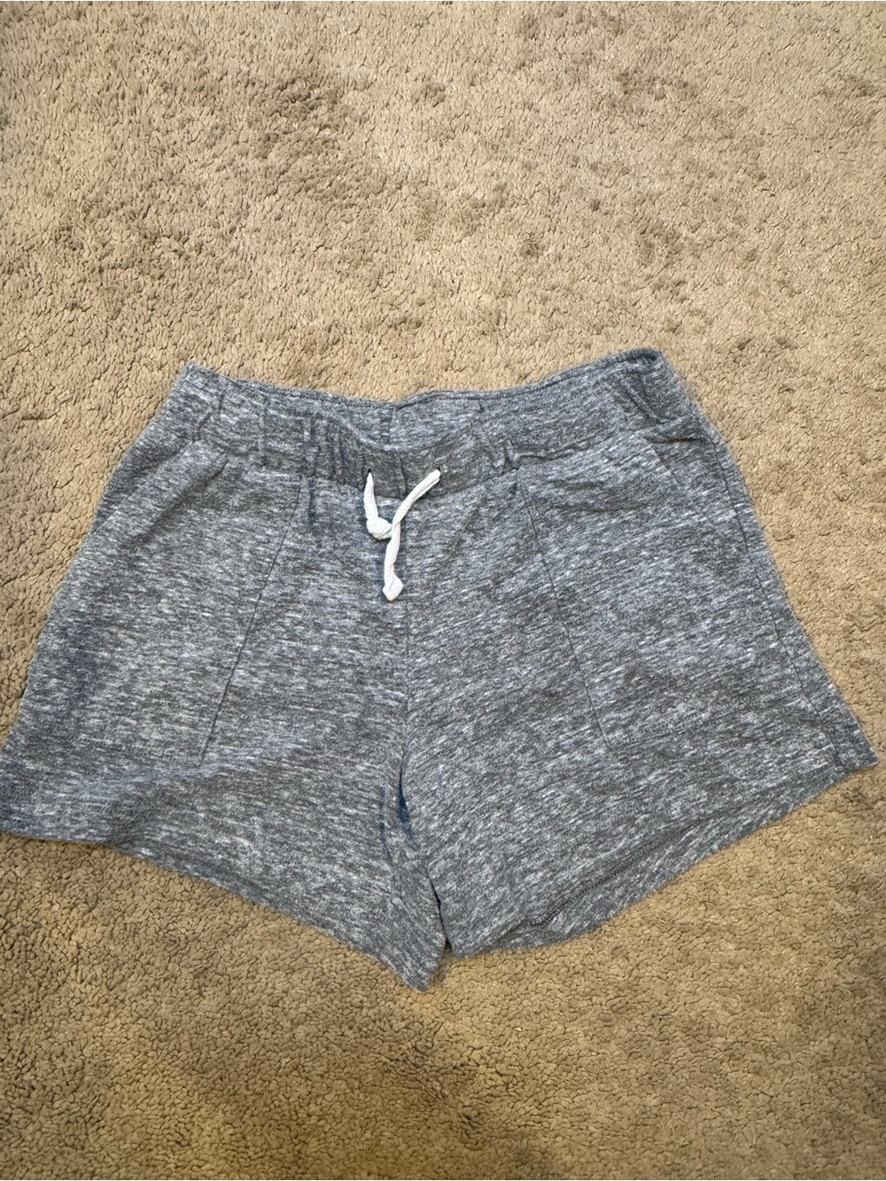 SO Gray Knit Drawstring Kids Shorts